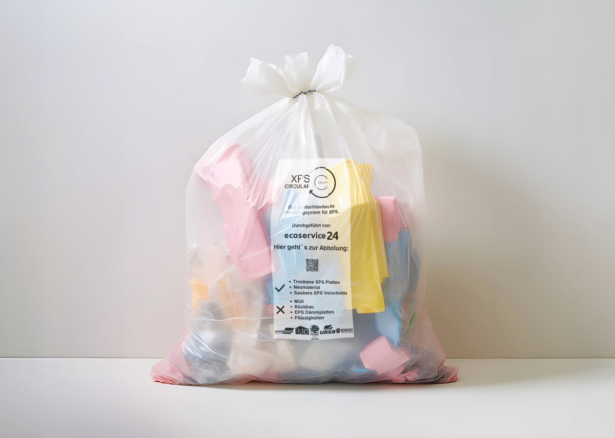 XPS-Sammelsack (transparent) – 1 m³ / 0,5 m³